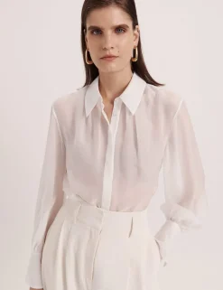 Pure Silk Collared Shirt