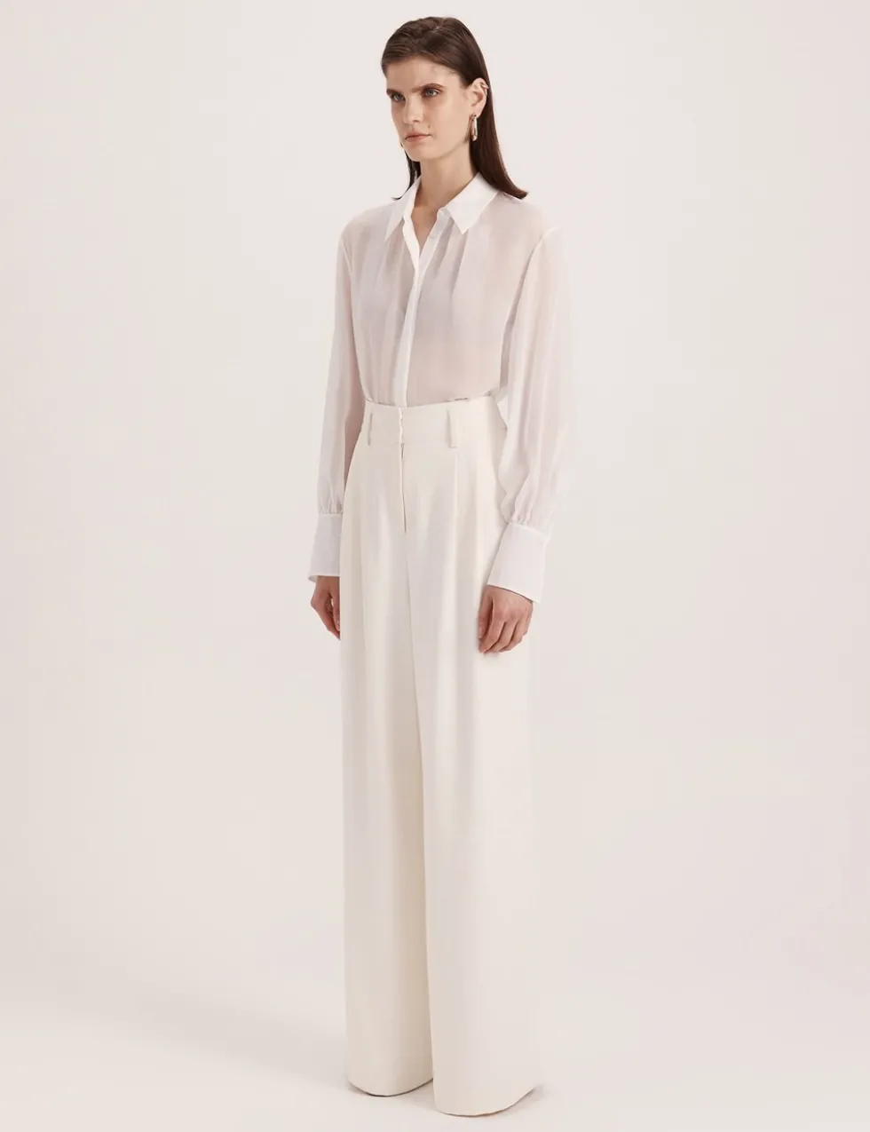Pure Silk Collared Shirt