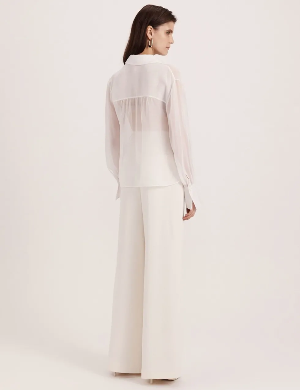 Pure Silk Collared Shirt
