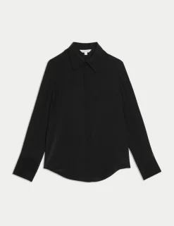 Pure Silk Collared Shirt