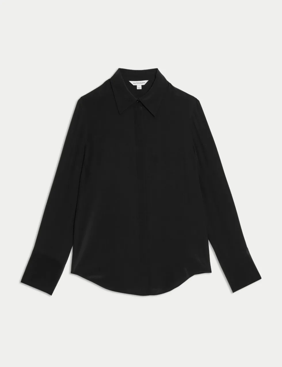Pure Silk Collared Shirt
