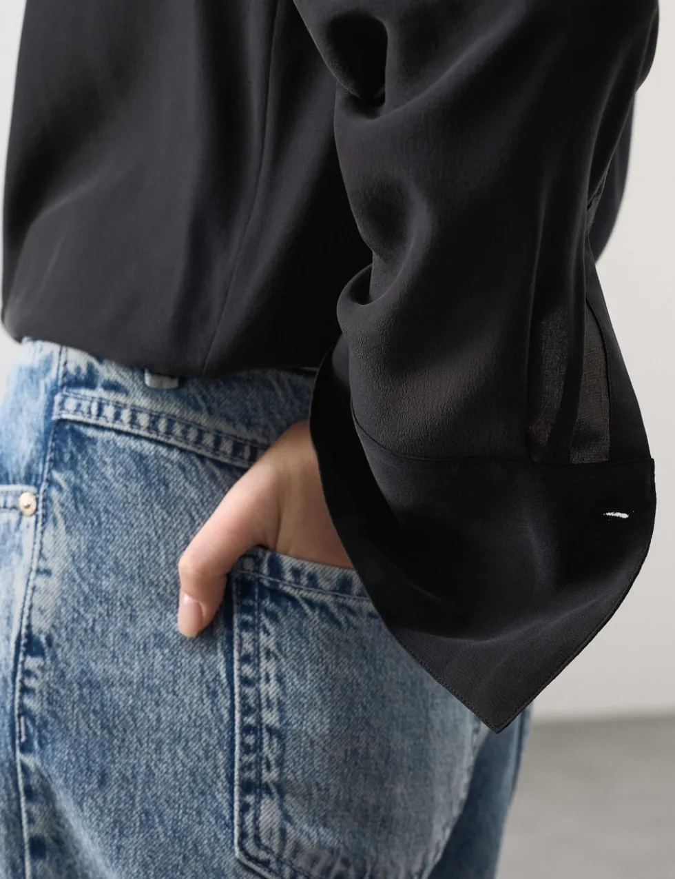 Pure Silk Collared Shirt