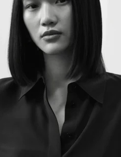 Pure Silk Collared Shirt