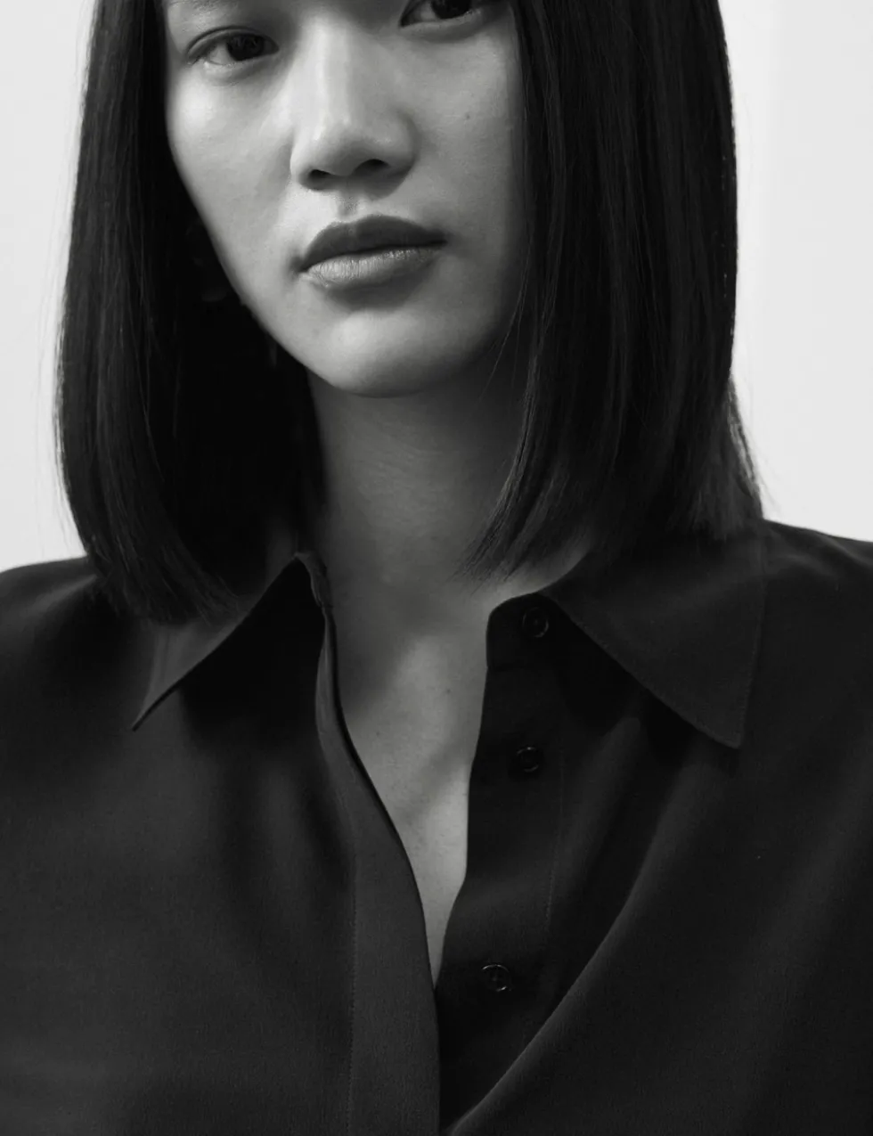 Pure Silk Collared Shirt