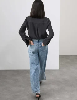 Pure Silk Collared Shirt