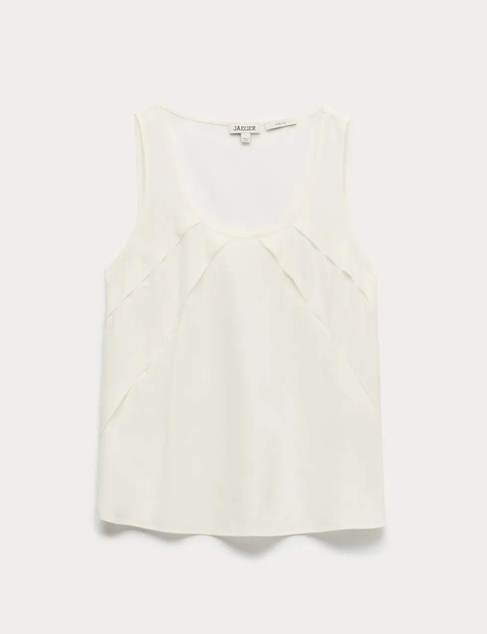 Pure Silk Sculpted Detail Shell Top