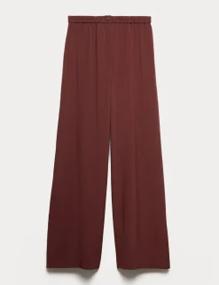 Pure Silk Wide Leg Trousers