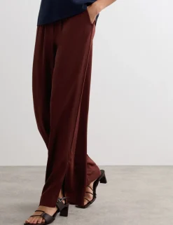 Pure Silk Wide Leg Trousers