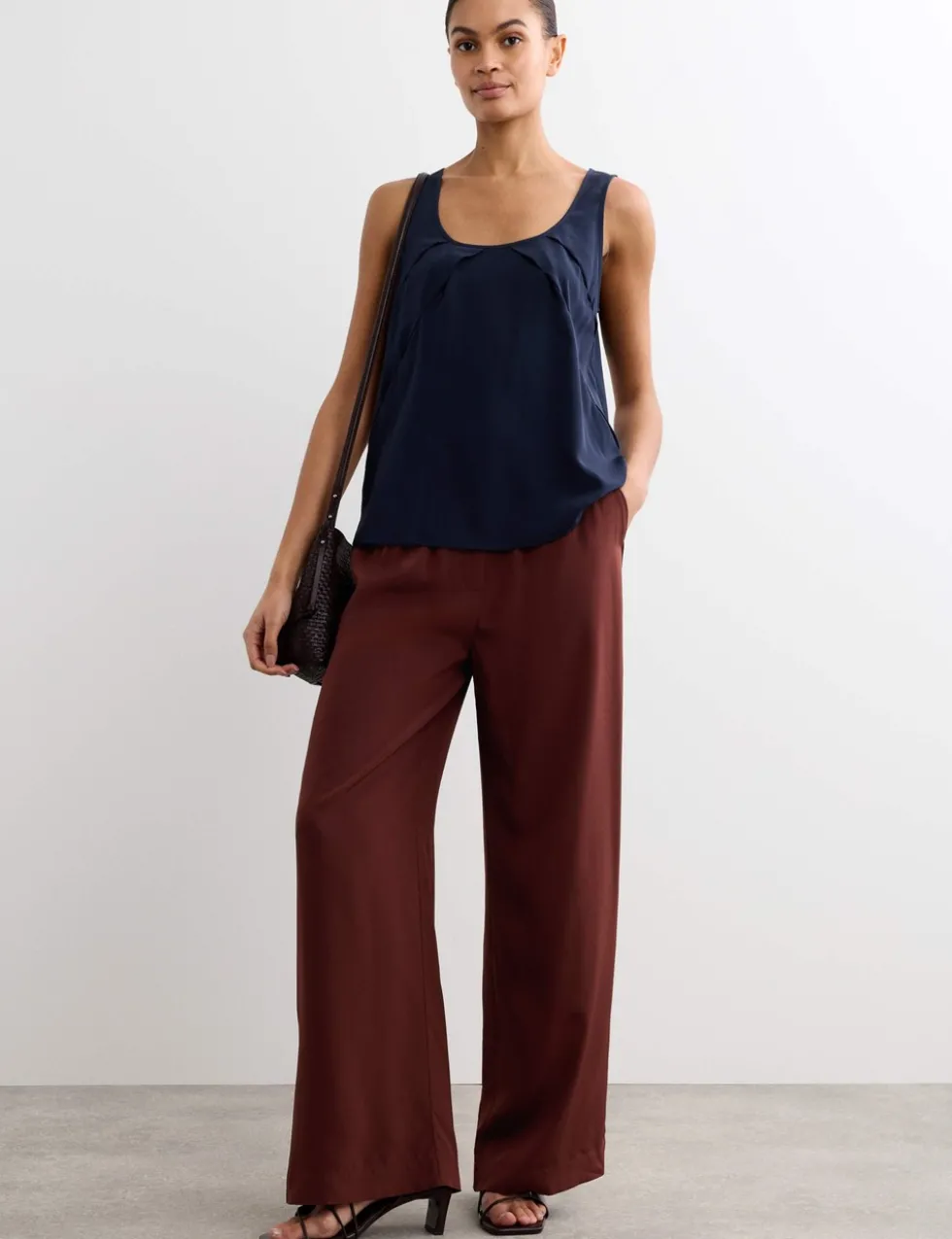 Pure Silk Wide Leg Trousers