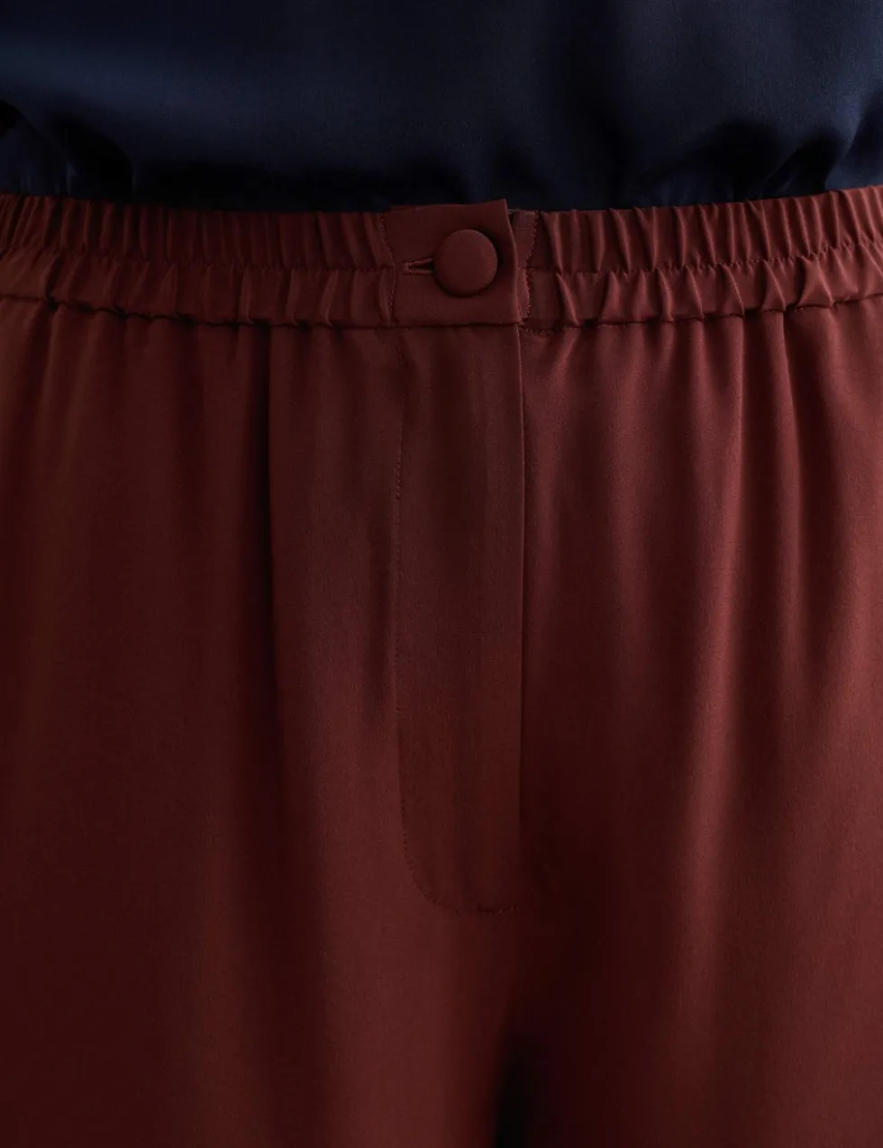 Pure Silk Wide Leg Trousers