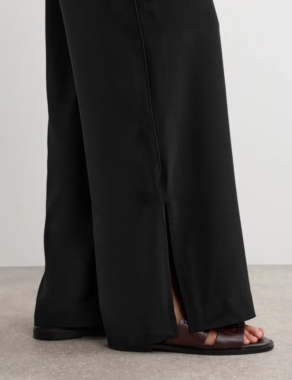 Pure Silk Wide Leg Trousers