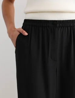 Pure Silk Wide Leg Trousers