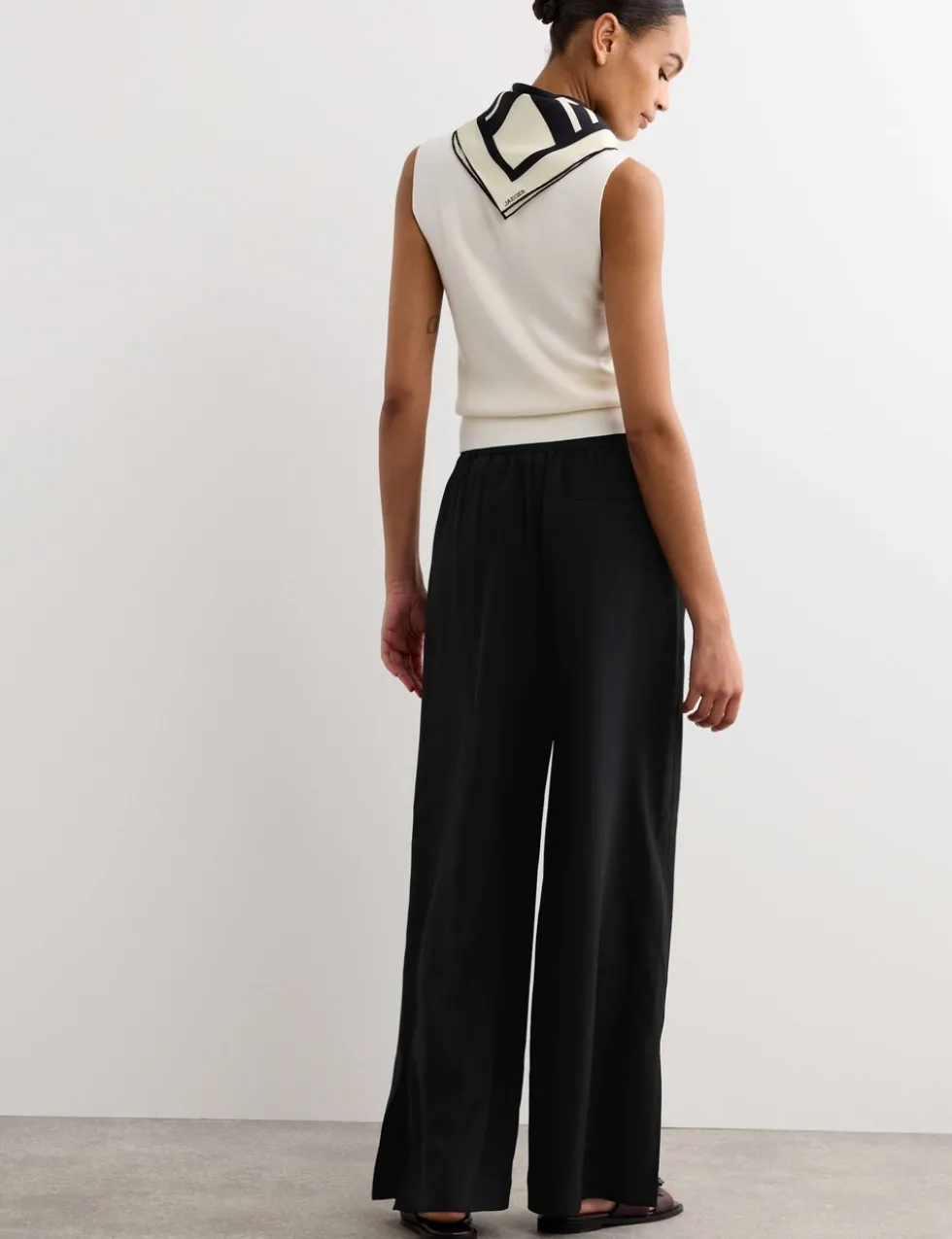 Pure Silk Wide Leg Trousers