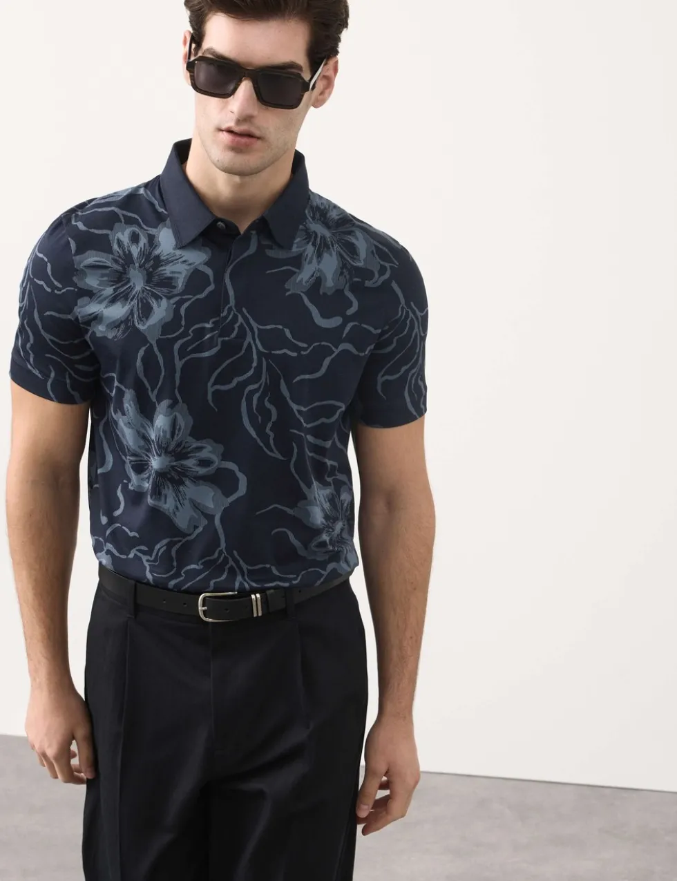 Pure Supima® Cotton Floral Polo Shirt