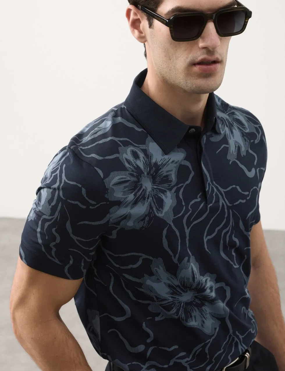 Pure Supima® Cotton Floral Polo Shirt