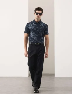 Pure Supima® Cotton Floral Polo Shirt