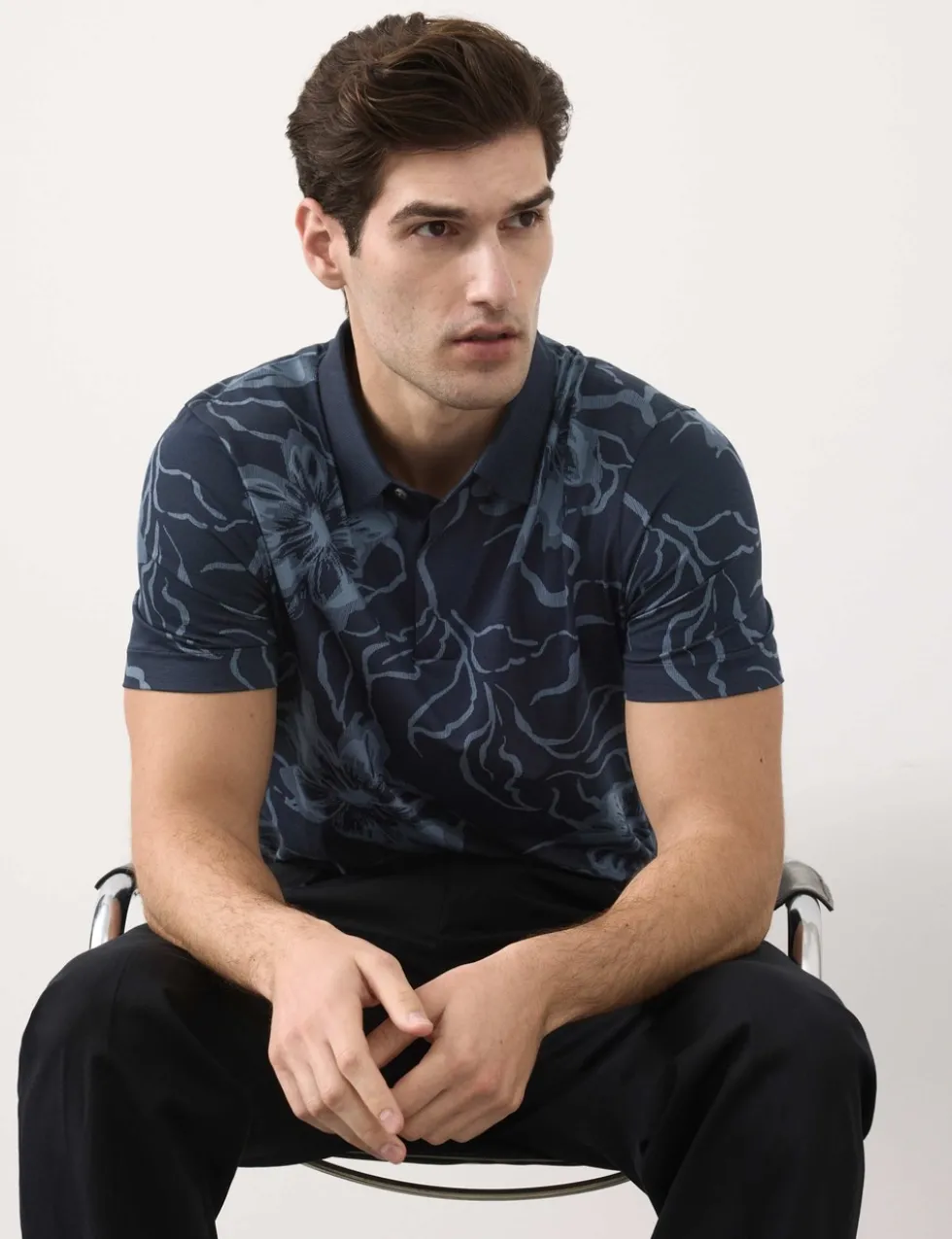 Pure Supima® Cotton Floral Polo Shirt