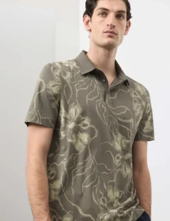 Pure Supima® Cotton Floral Polo Shirt