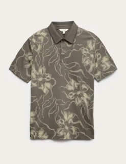 Pure Supima® Cotton Floral Polo Shirt