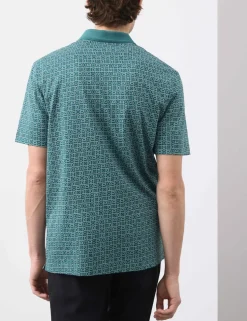Pure Supima® Cotton Geometric Polo Shirt