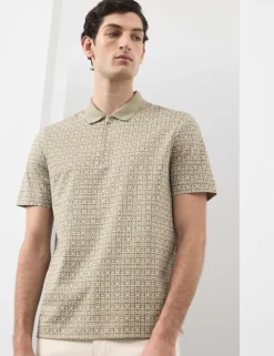Pure Supima® Cotton Geometric Polo Shirt