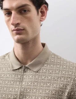 Pure Supima® Cotton Geometric Polo Shirt