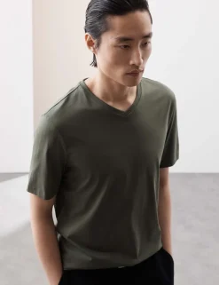 Pure Supima® Cotton V-Neck T-Shirt