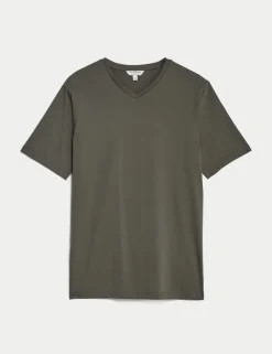 Pure Supima® Cotton V-Neck T-Shirt