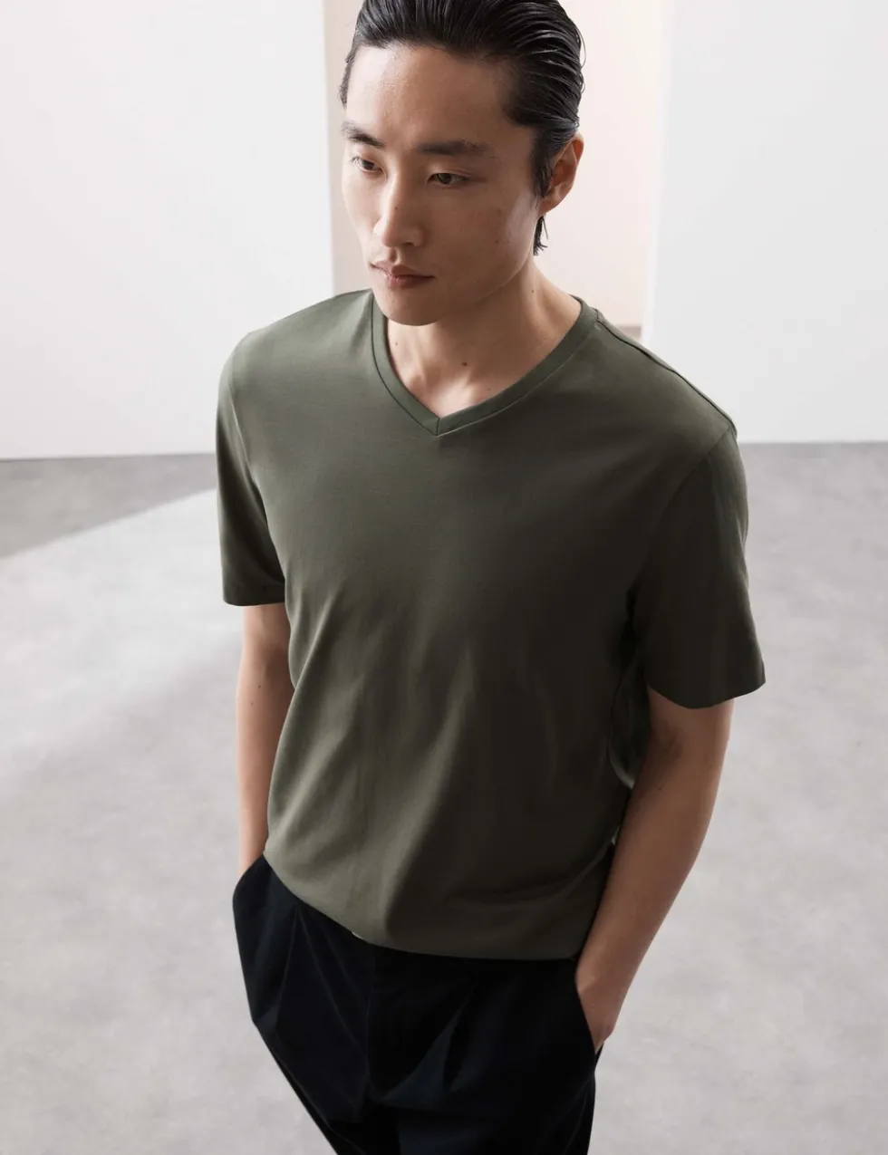 Pure Supima® Cotton V-Neck T-Shirt