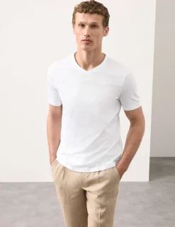 Pure Supima® Cotton V-Neck T-Shirt