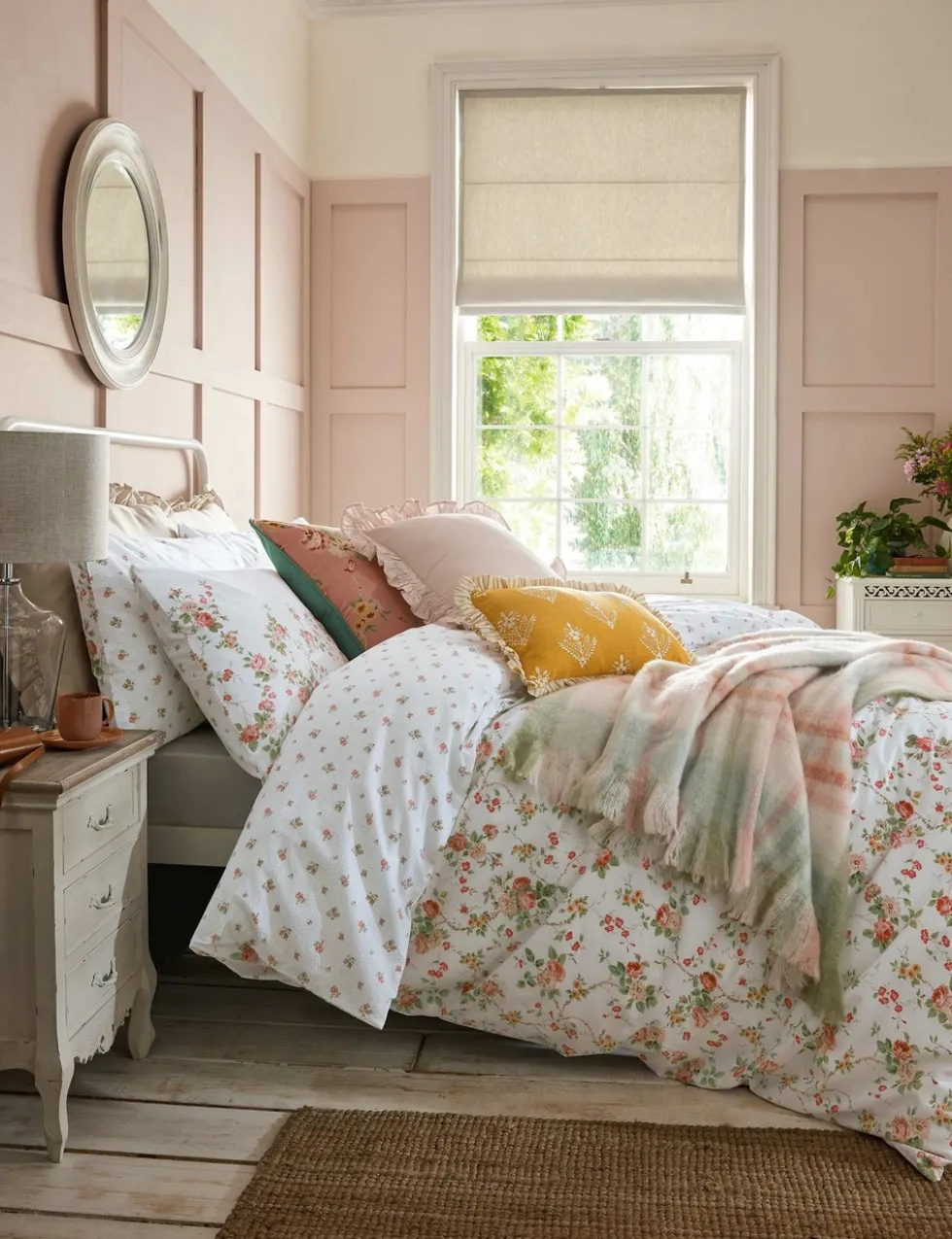 Pure Washed Cotton Mountney Garden Bedding Set