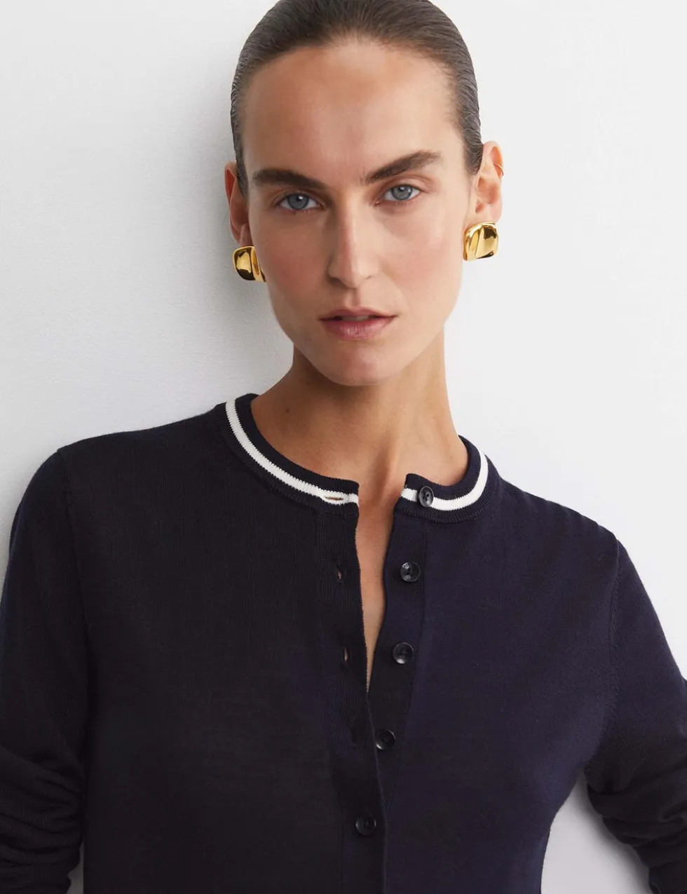Pure Wool Button Front Cardigan