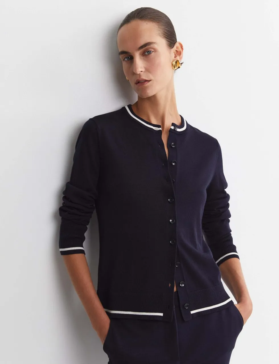Pure Wool Button Front Cardigan