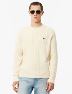 Pure Wool Cable Crew Neck Jumper