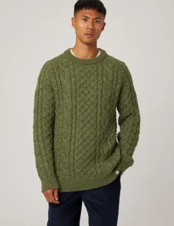 Pure Wool Cable Crew Neck Jumper