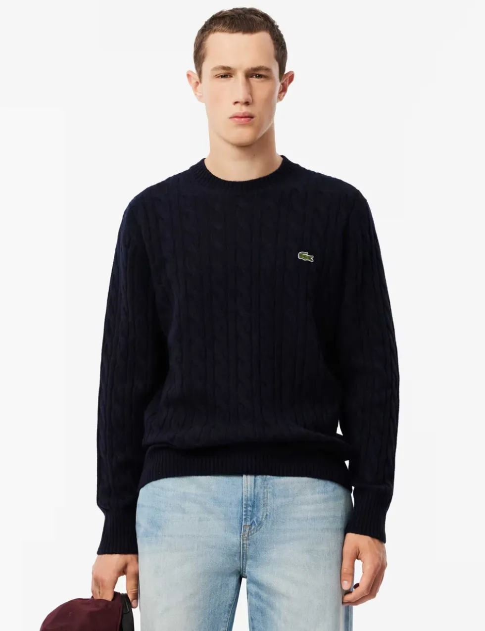 Pure Wool Cable Crew Neck Jumper