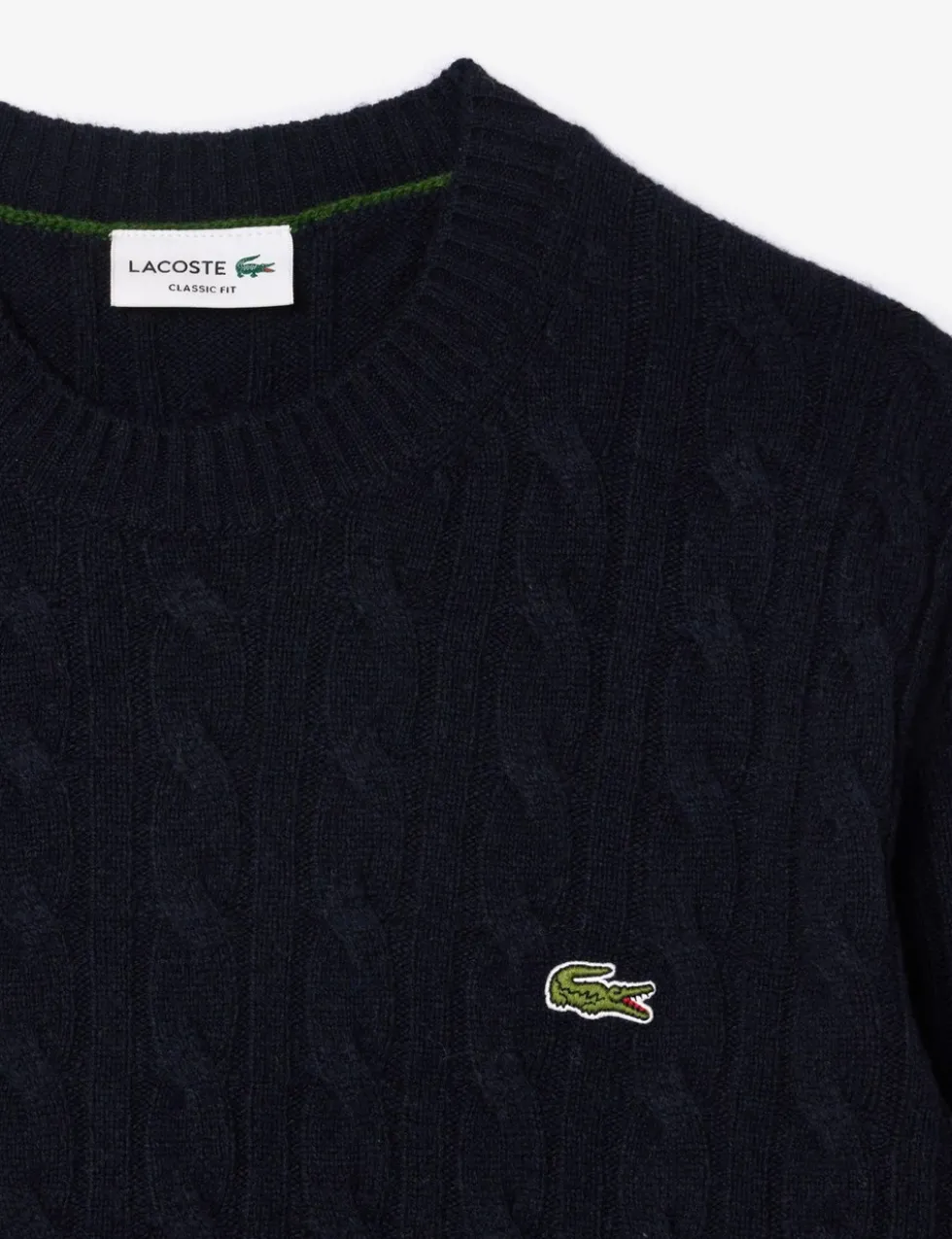 Pure Wool Cable Crew Neck Jumper