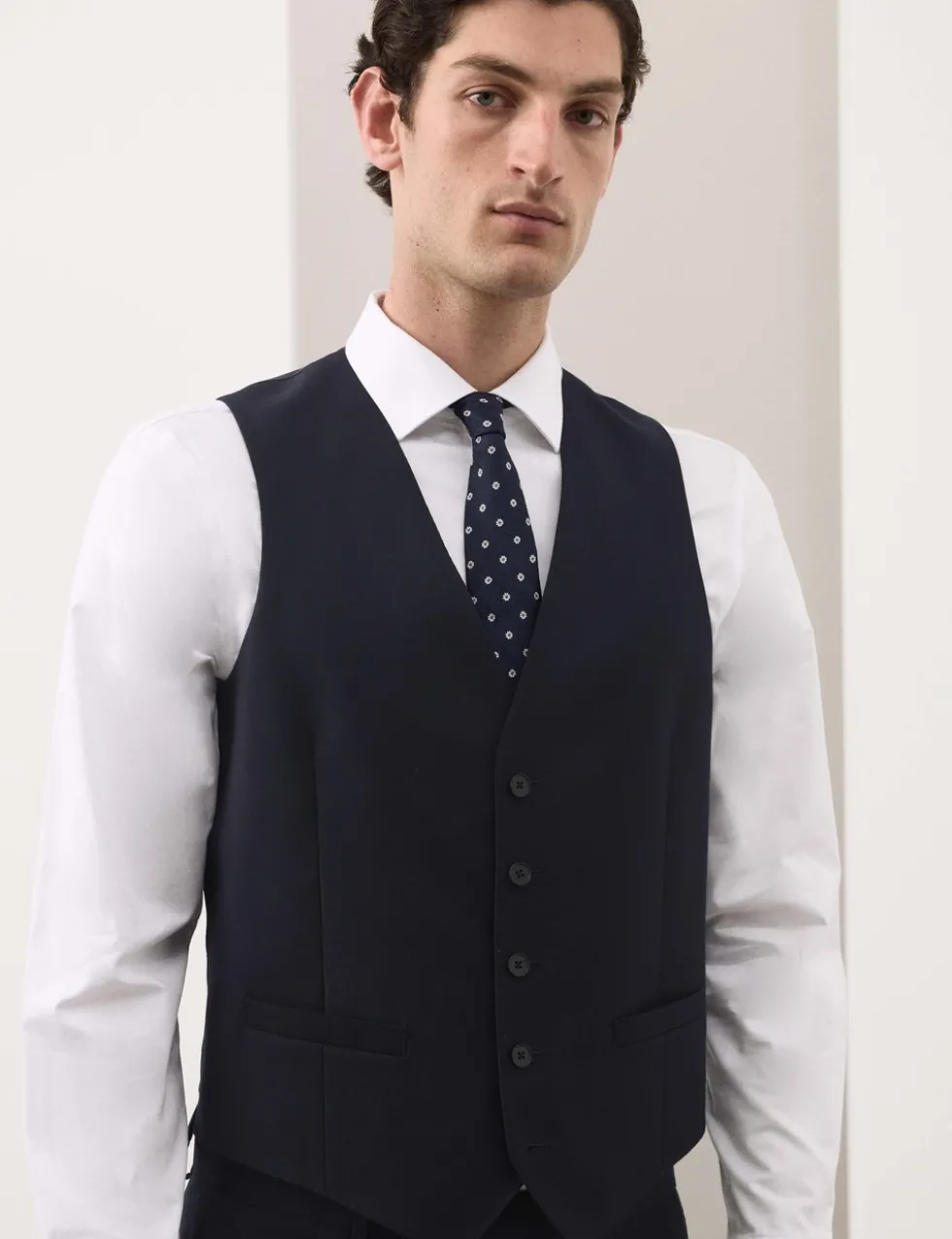 Pure Wool Check Waistcoat