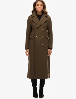 Pure Wool Double Breasted Longline Coat