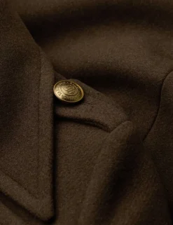 Pure Wool Double Breasted Longline Coat