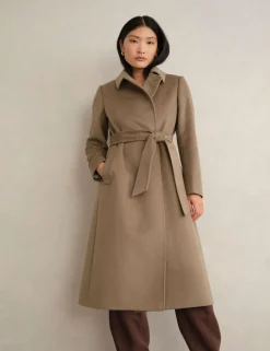 Pure Wool Double Breasted Trench Coat