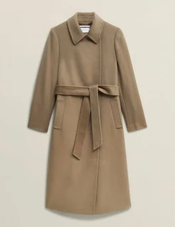 Pure Wool Double Breasted Trench Coat