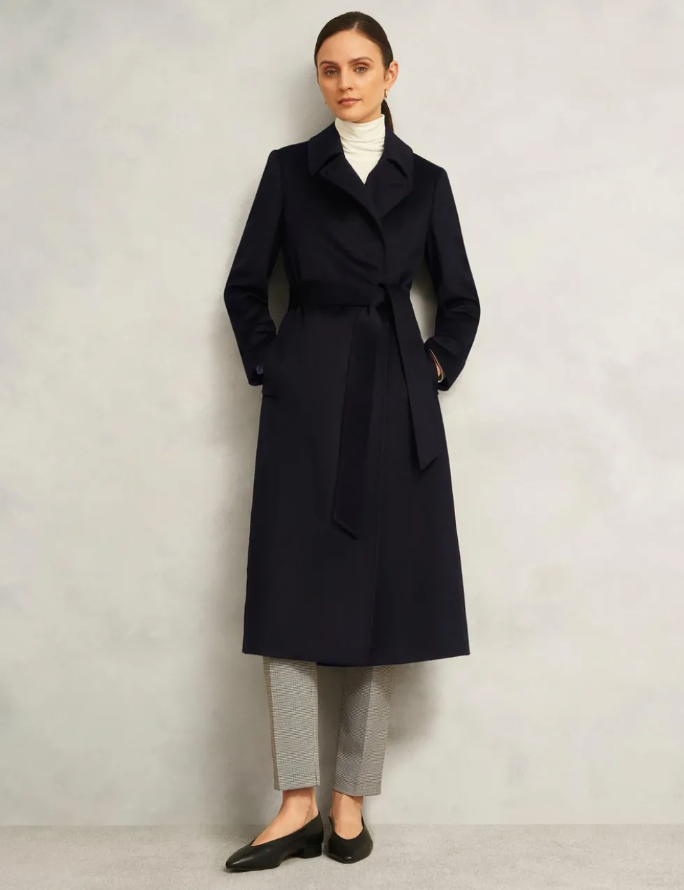 Pure Wool Double Breasted Trench Coat