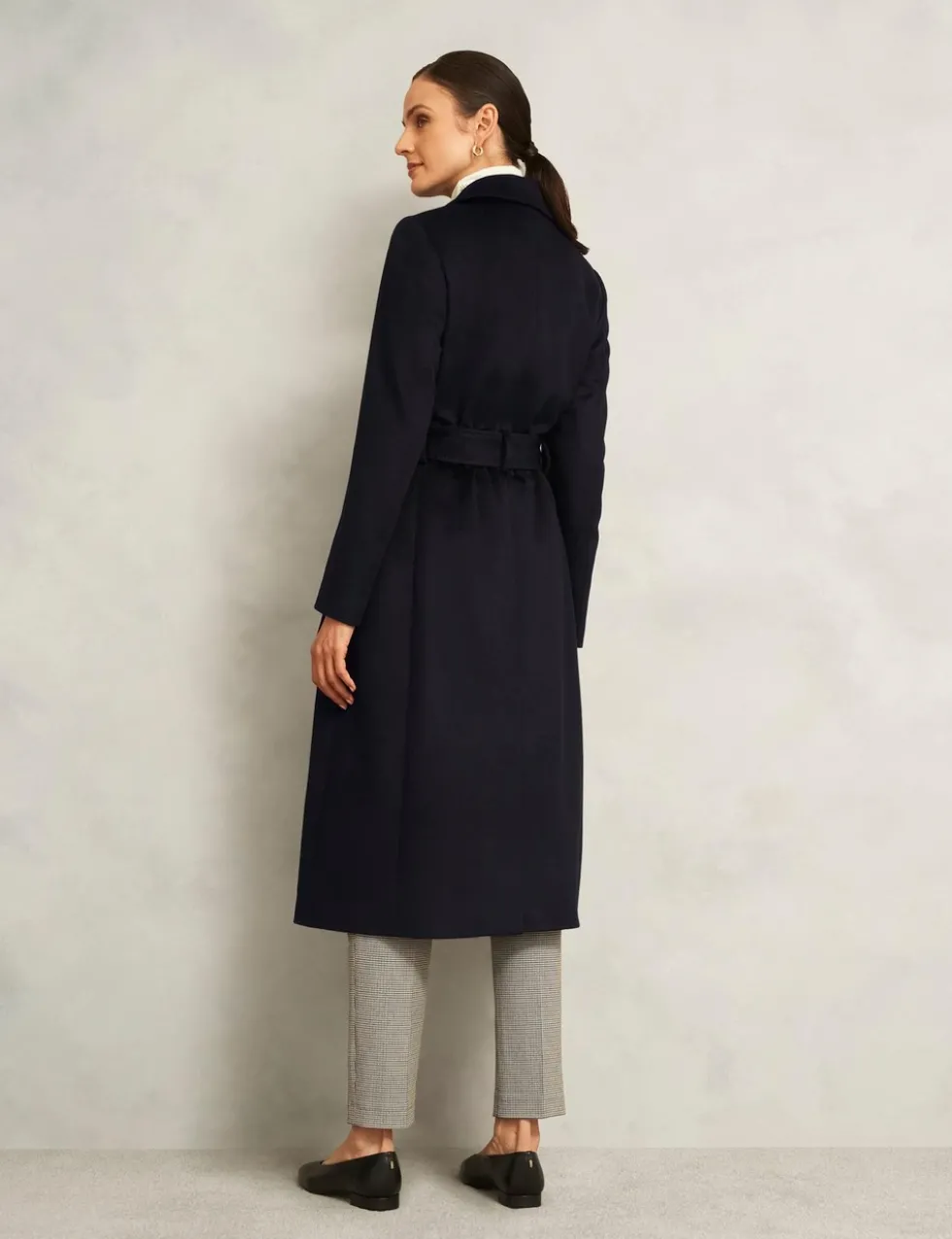 Pure Wool Double Breasted Trench Coat
