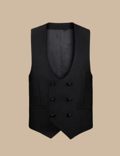 Pure Wool Double Breasted Tuxedo Waistcoat