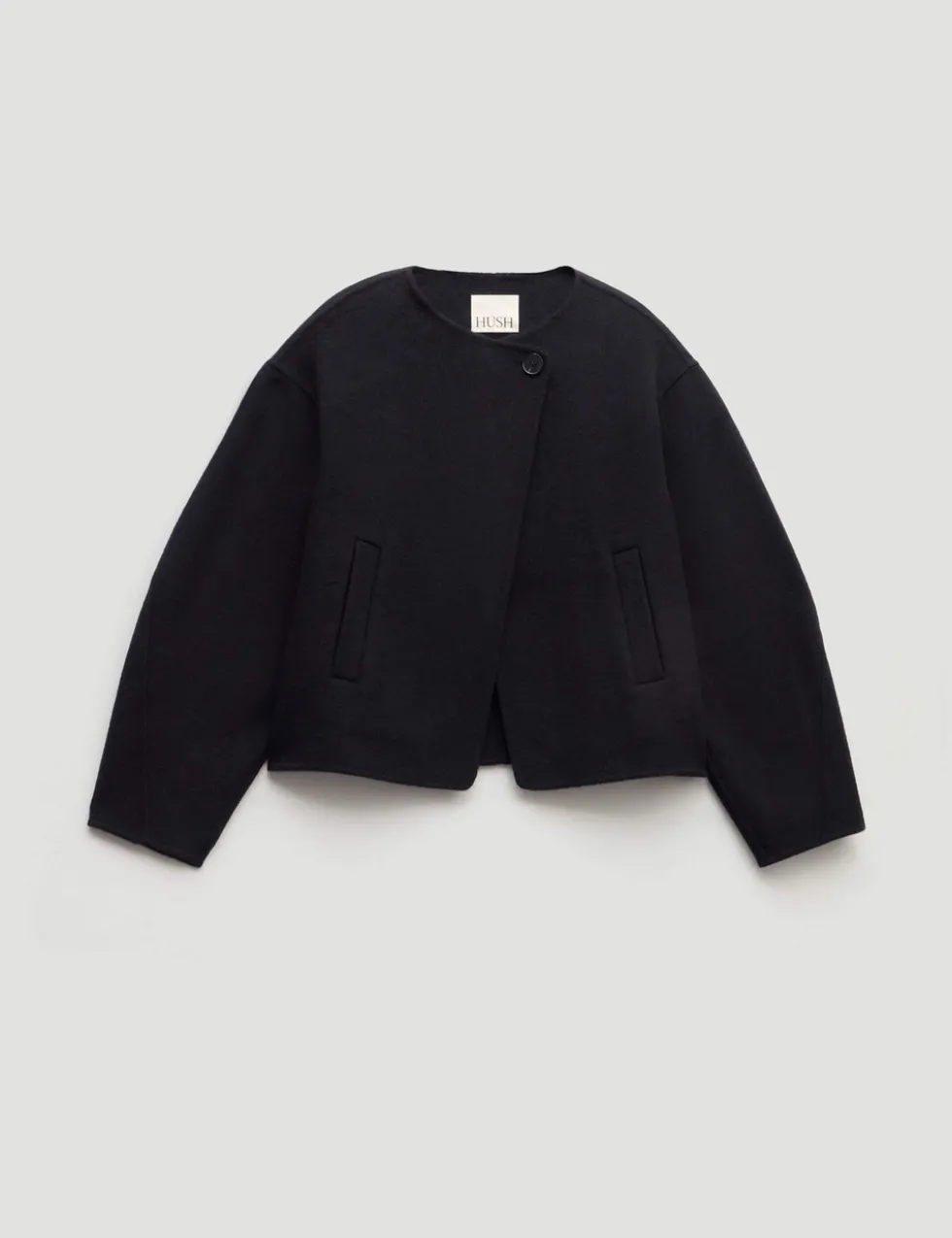 Pure Wool Double Faced Collarless Jacket