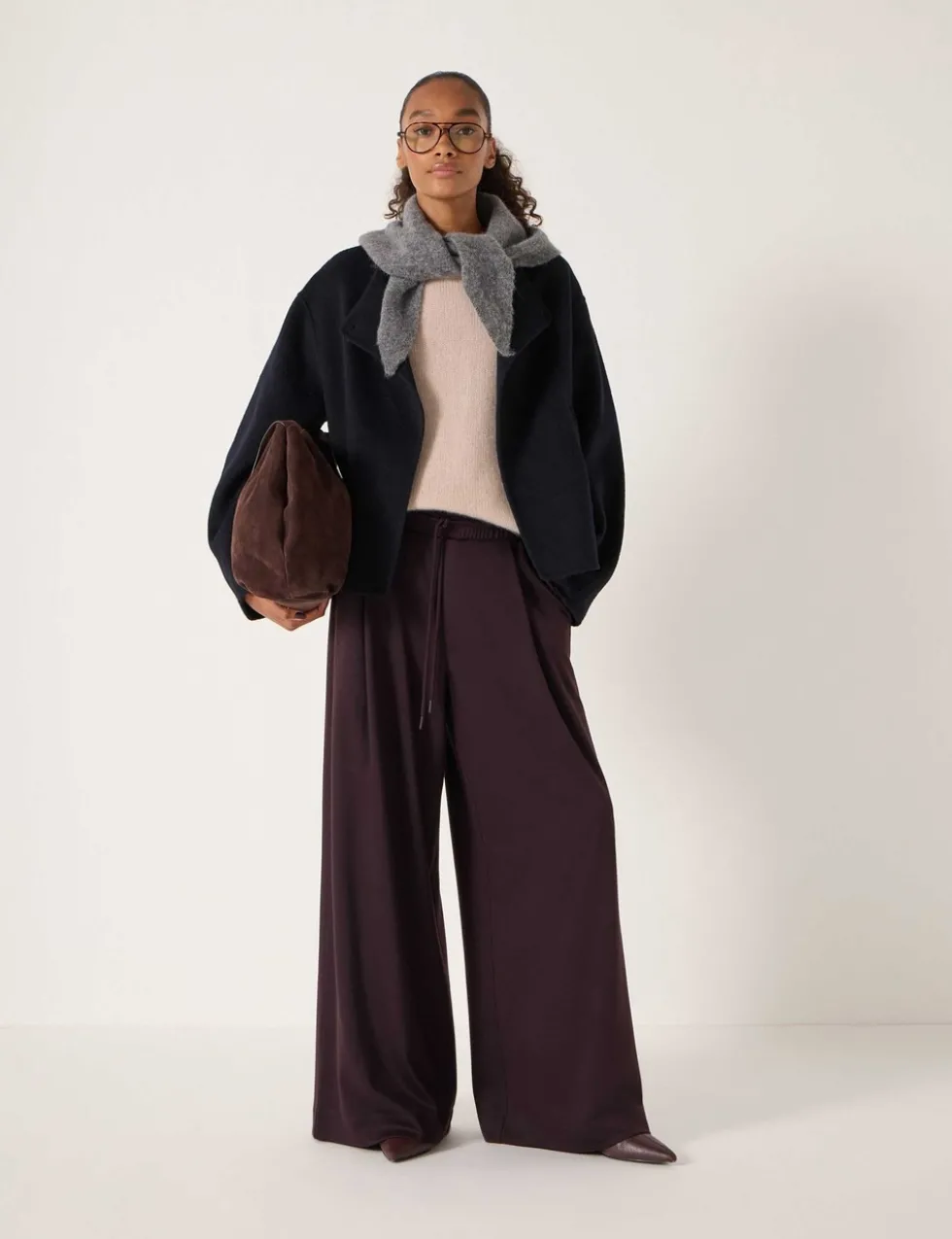 Pure Wool Double Faced Collarless Jacket