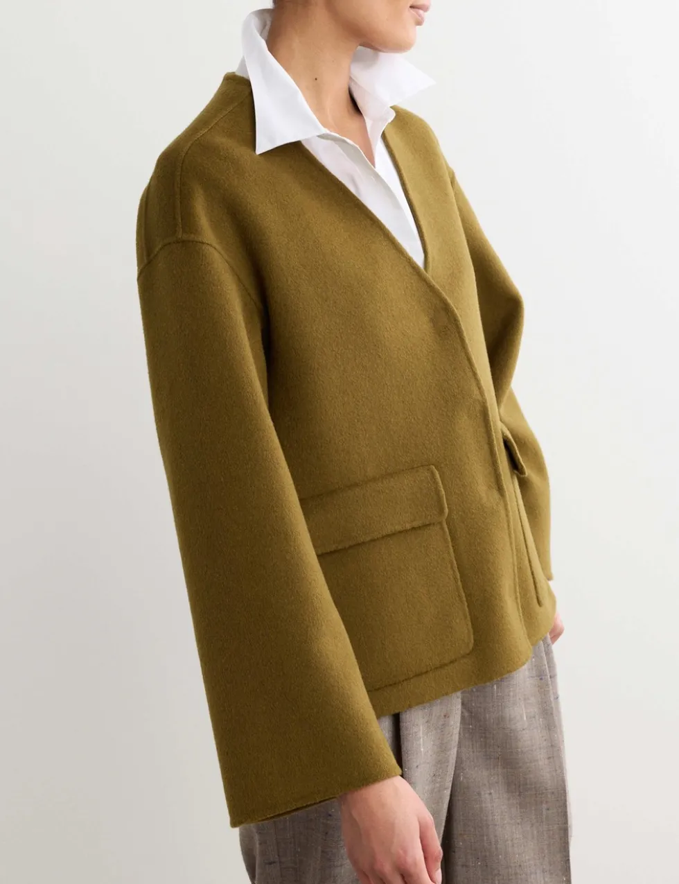 Pure Wool Double-Faced Short Jacket