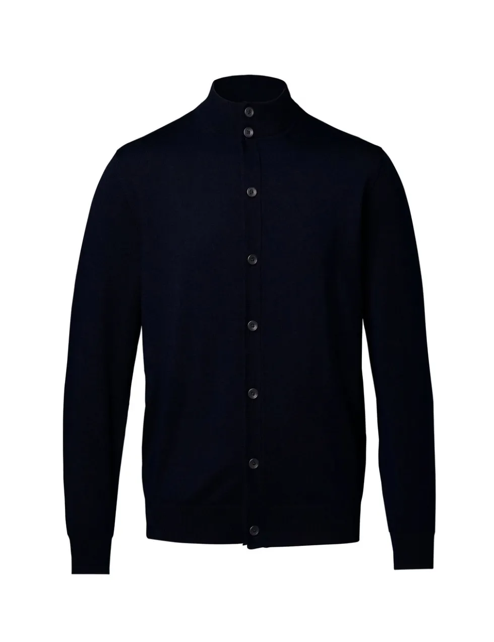 Pure Wool Funnel Neck Cardigan