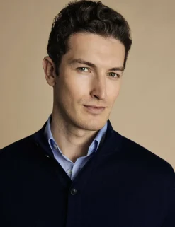 Pure Wool Funnel Neck Cardigan